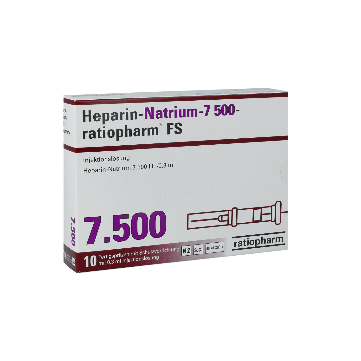 HEPARIN-NATRIUM-7.500-ratiopharm Inj.-L.F.-Sp.m.SD