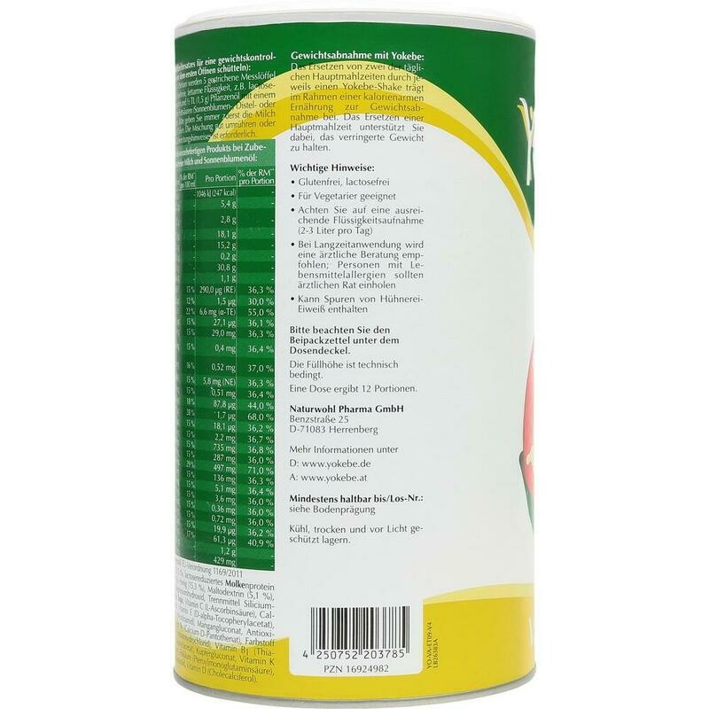 YOKEBE Vanille lactosefrei NF2 Pulver