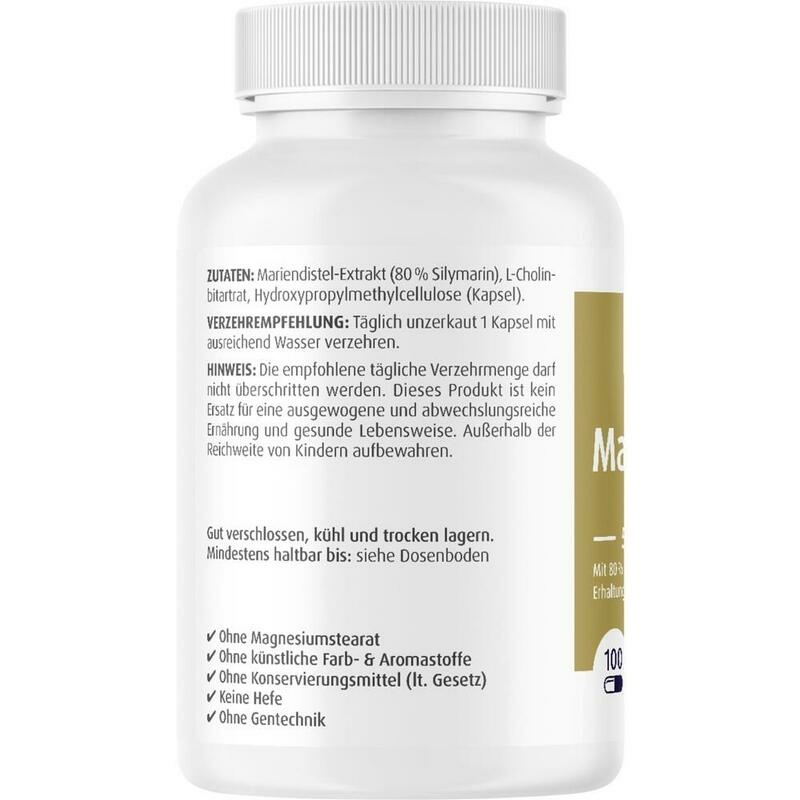 MARIENDISTEL+CHOLIN Kapseln 80% Silymarin