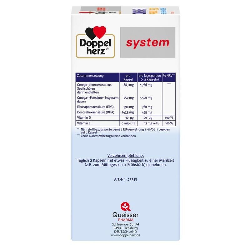 DOPPELHERZ Omega-3 Premium 1500 system Kapseln