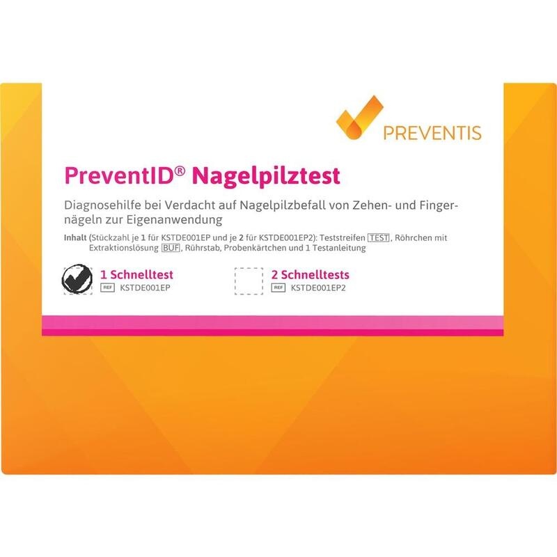 PREVENTID Nagelpilztest Selbsttest Nagelprobe