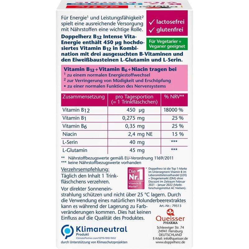DOPPELHERZ B12 Intense Vita-Energie Trinkfl.