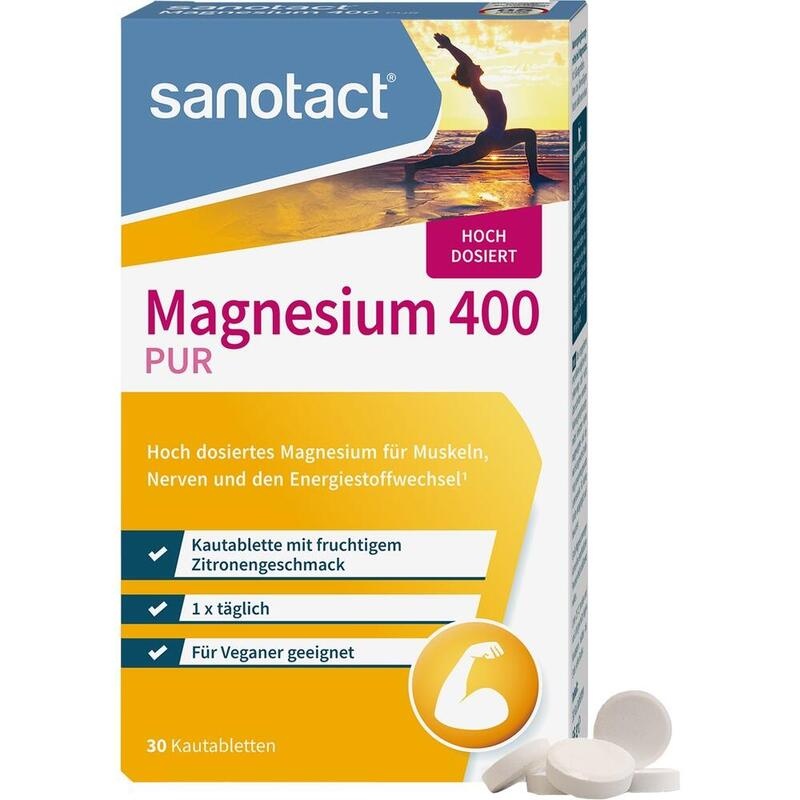 SANOTACT Magnesium 400 PUR Kautabletten