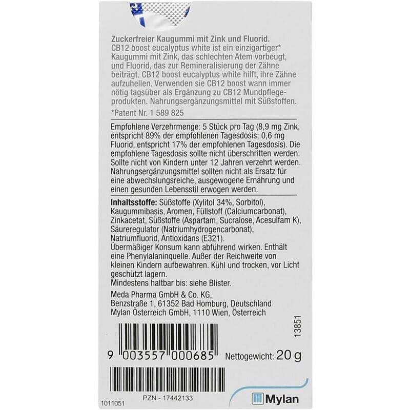 CB12 boost Eucalyptus white Kaugummi