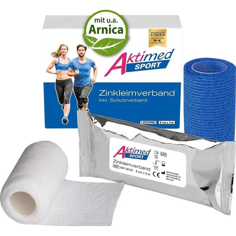 AKTIMED Zinkleimverb.SPORT m.Schutzverb.8 cmx5 m