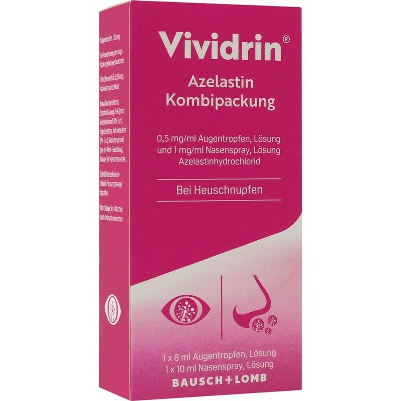 VIVIDRIN Azelastin Kombip. 0,5mg/ml ATR+1mg/ml NAS