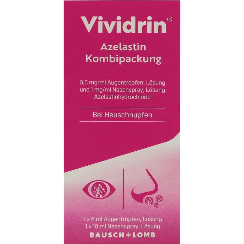 VIVIDRIN Azelastin Kombip. 0,5mg/ml ATR+1mg/ml NAS