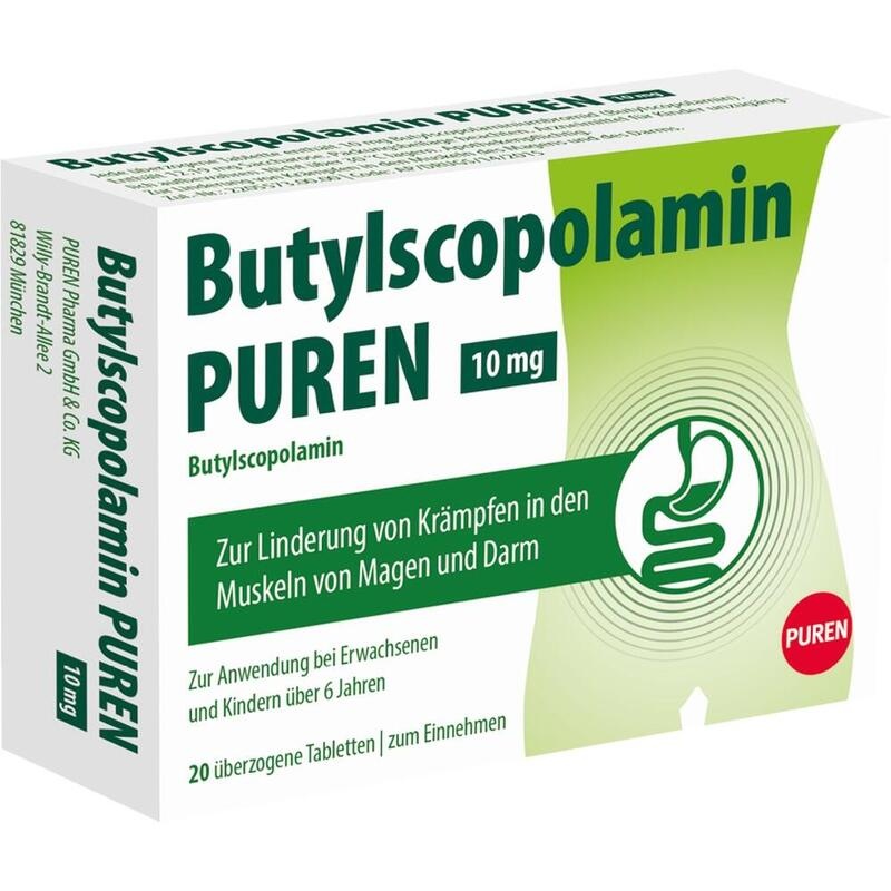 BUTYLSCOPOLAMIN PUREN 10 mg überzogene Tab.