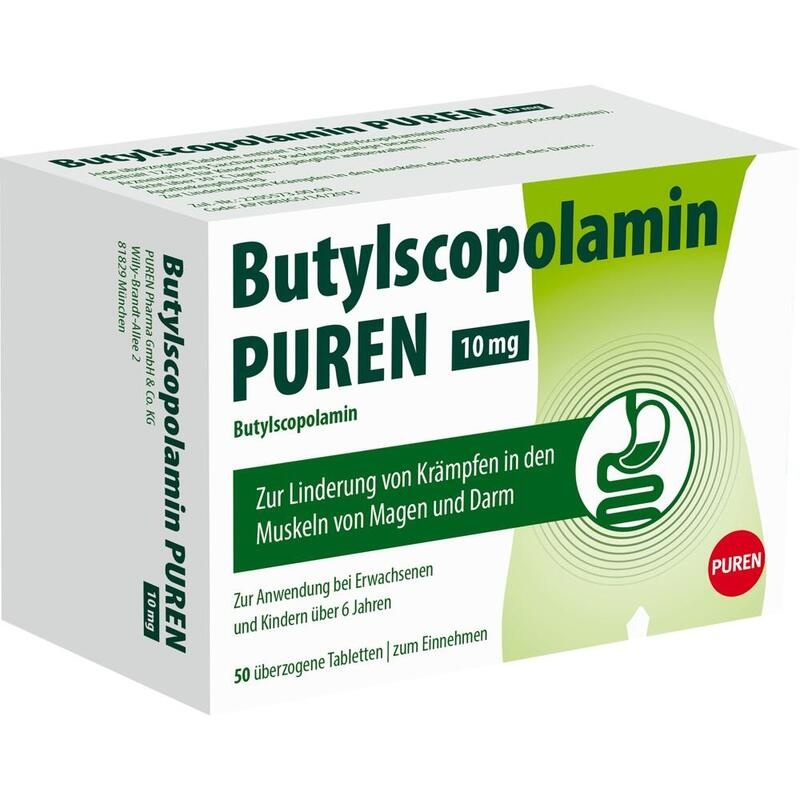 BUTYLSCOPOLAMIN PUREN 10 mg überzogene Tab.