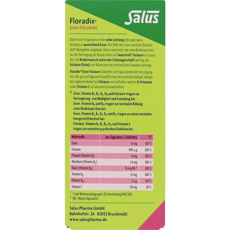 FLORADIX Eisen Folsäure Tabletten