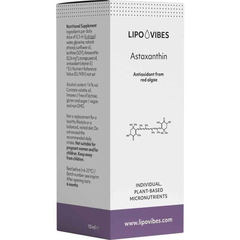 LIPOVIBES Pure Astaxanthin Tropfen zum Einnehmen