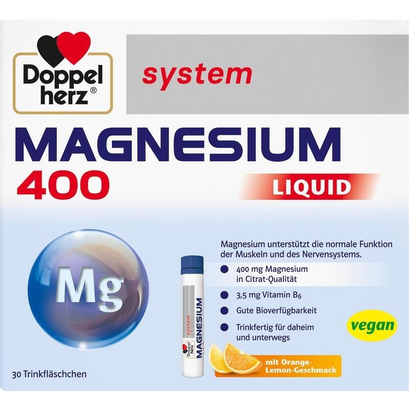 DOPPELHERZ Magnesium 400 Liquid system Trinkamp.