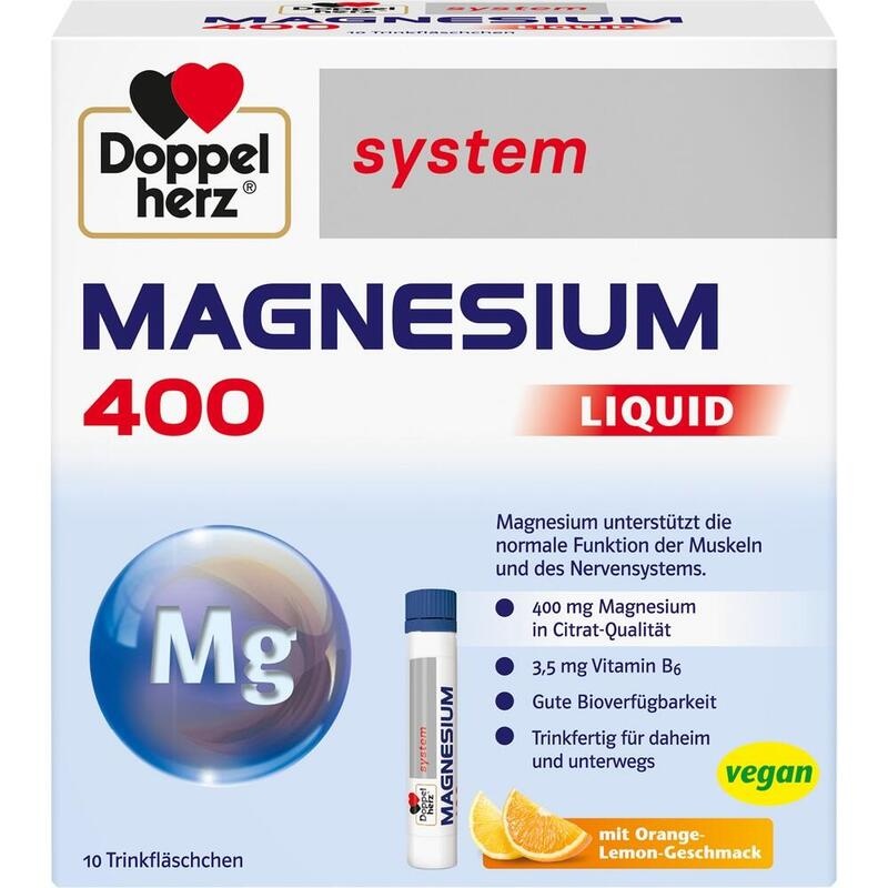 DOPPELHERZ Magnesium 400 Liquid system Trinkamp.