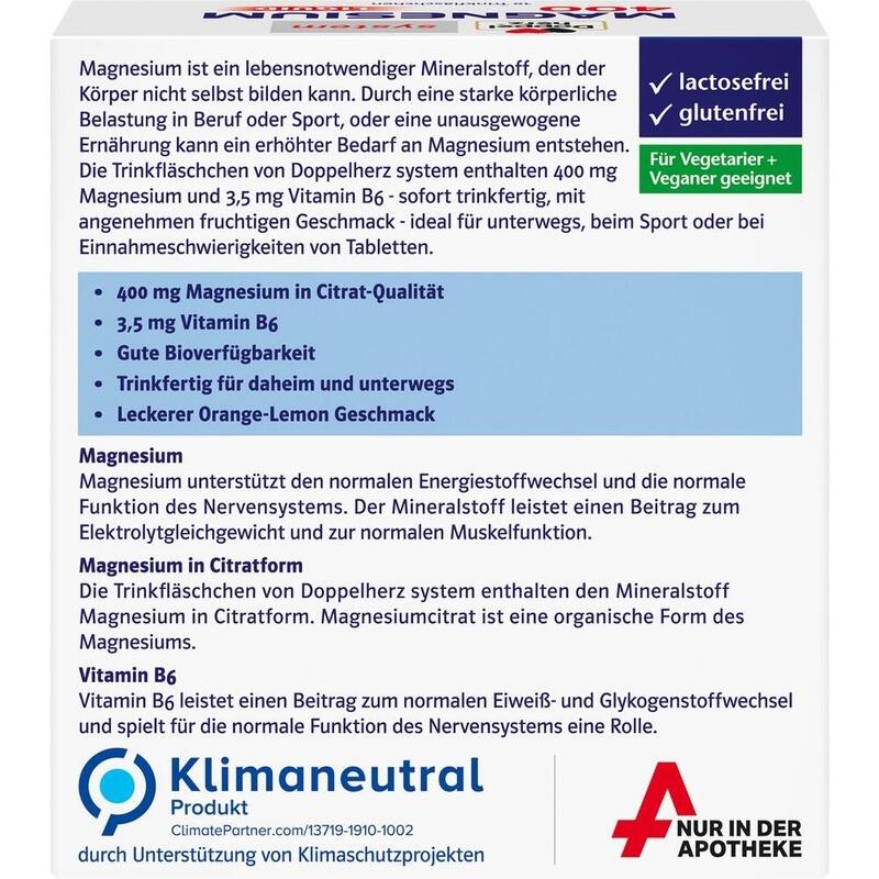 DOPPELHERZ Magnesium 400 Liquid system Trinkamp.