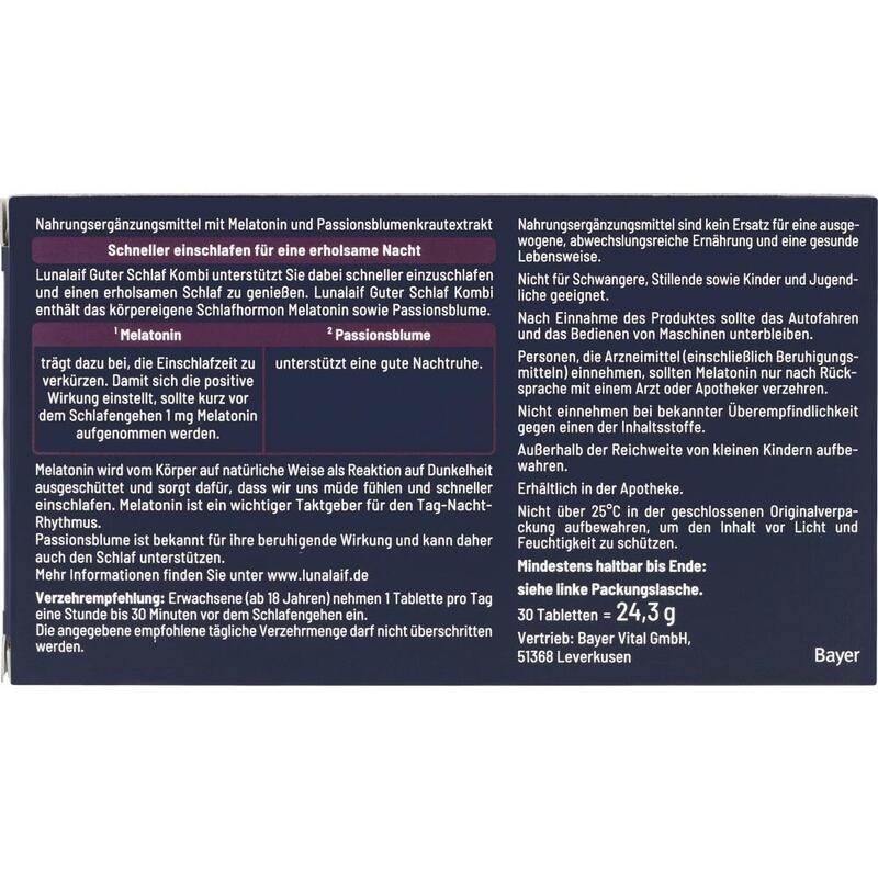 LUNALAIF Guter Schlaf Kombi Tabletten