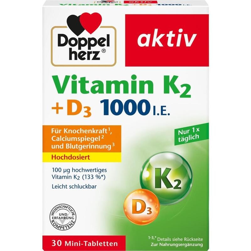 DOPPELHERZ Vitamin K2+D3 1000 I.E. Tabletten