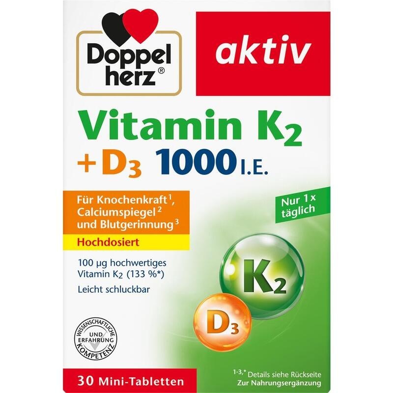 DOPPELHERZ Vitamin K2+D3 1000 I.E. Tabletten