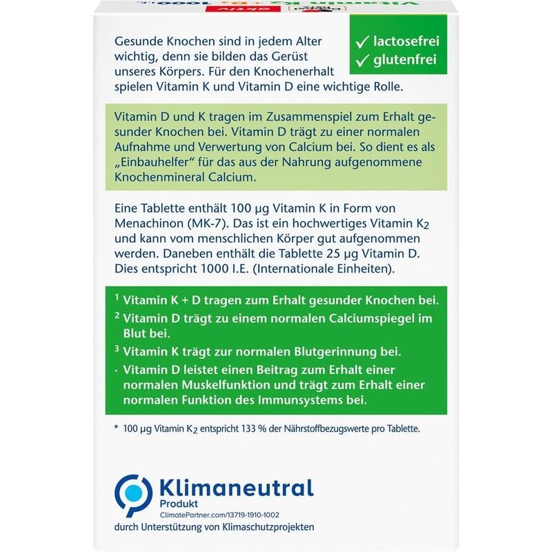 DOPPELHERZ Vitamin K2+D3 1000 I.E. Tabletten
