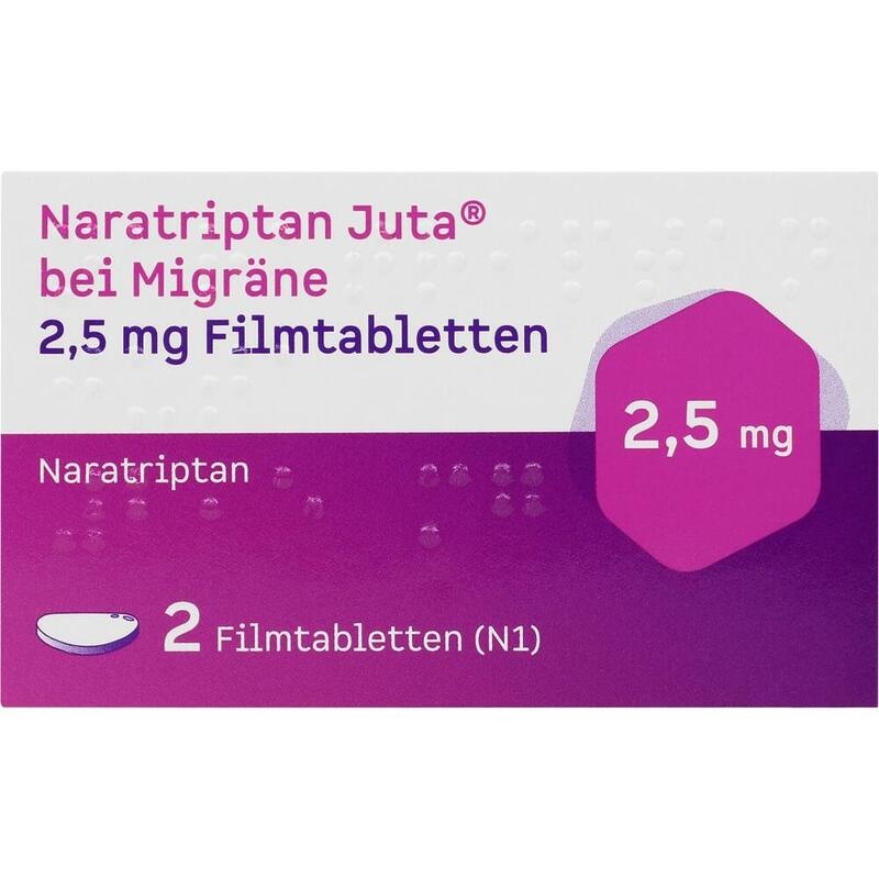NARATRIPTAN Juta bei Migräne 2,5 mg Filmtabletten