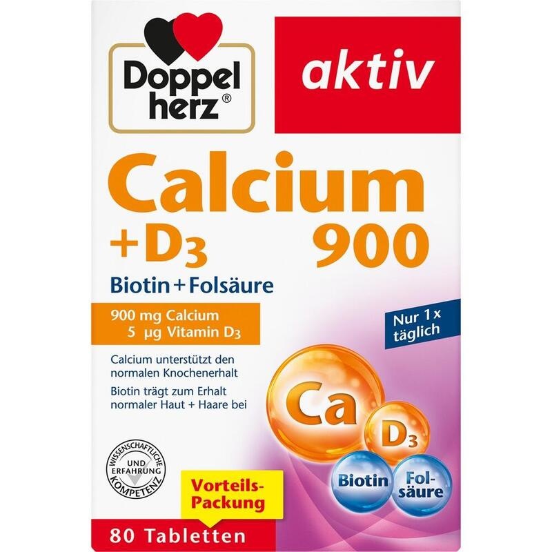 DOPPELHERZ Calcium 900+D3 Tabletten