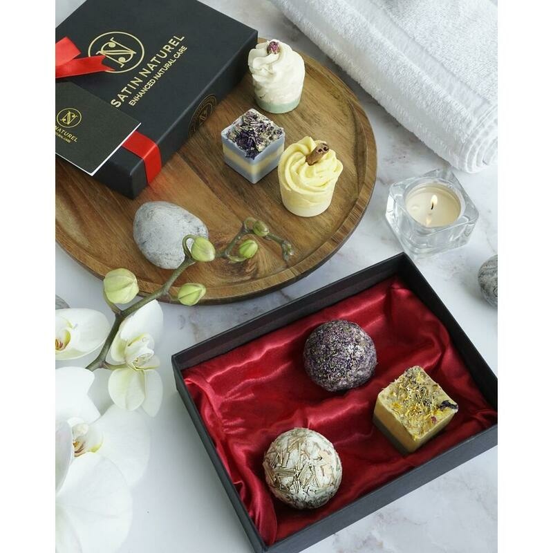 SATIN NATUREL Bio Badepral.Divine Geschenkset Frau