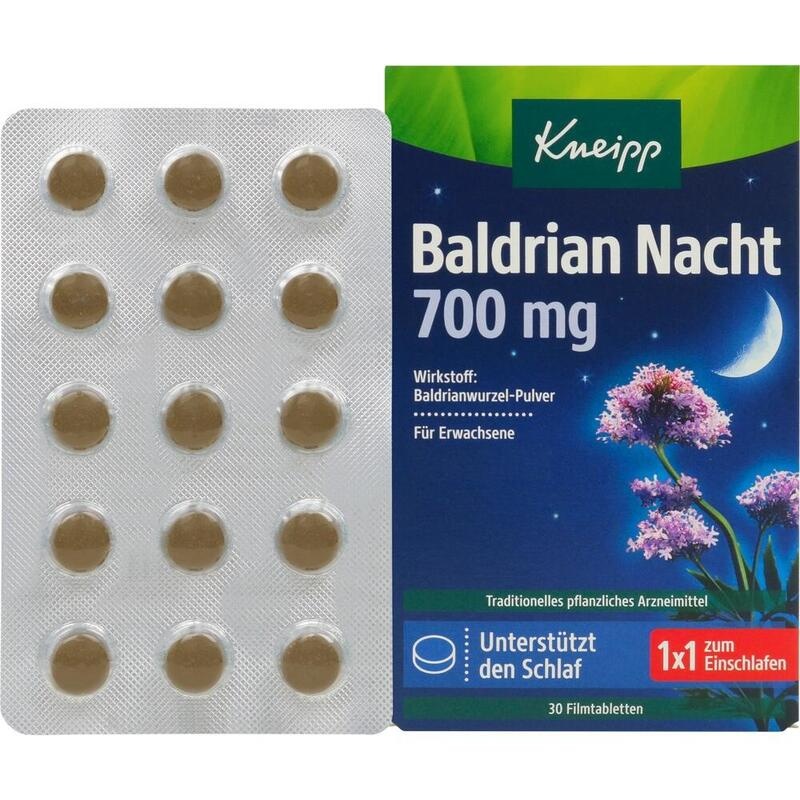 KNEIPP Baldrian Nacht 700 mg Filmtabletten