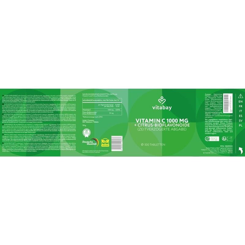 VITAMIN C+BIOFLAVONOIDE 1000 mg vegan hochdosiert