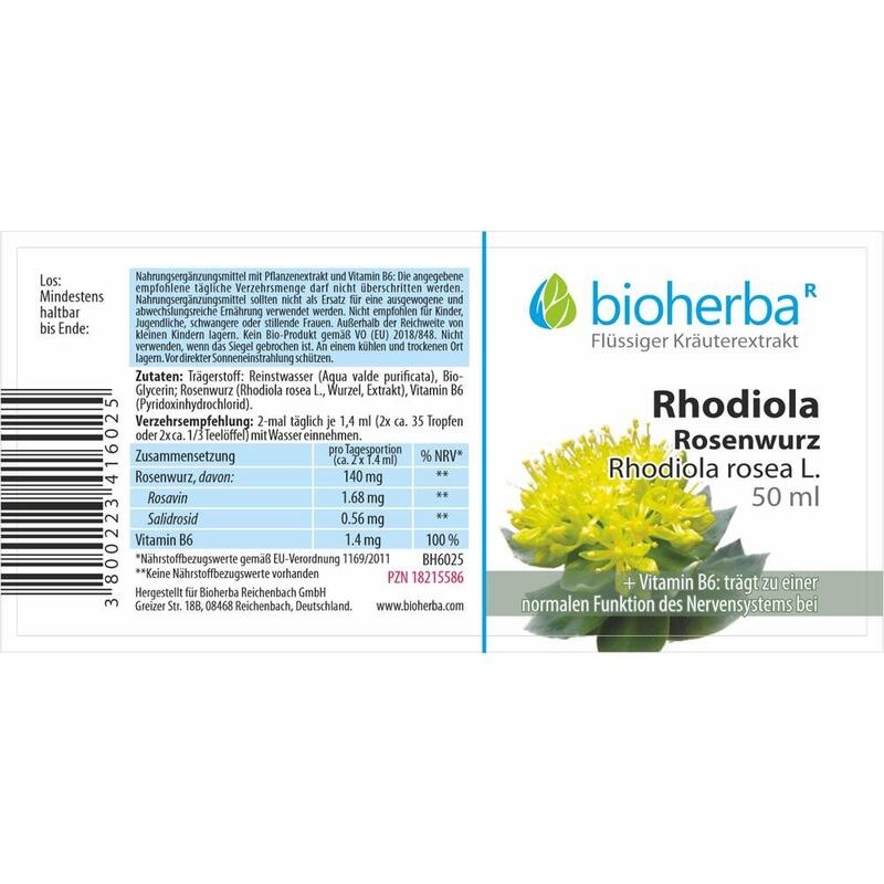 RHODIOLA ROSENWURZ Tinktur