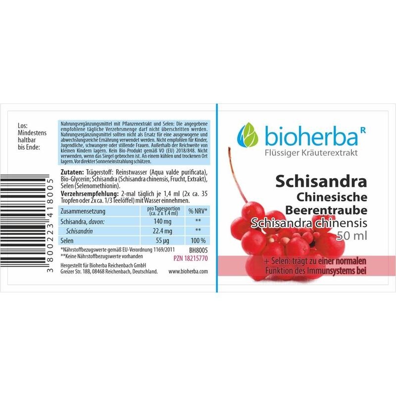 SCHISANDRA CHINESISCHE Beerentraube Tinktur