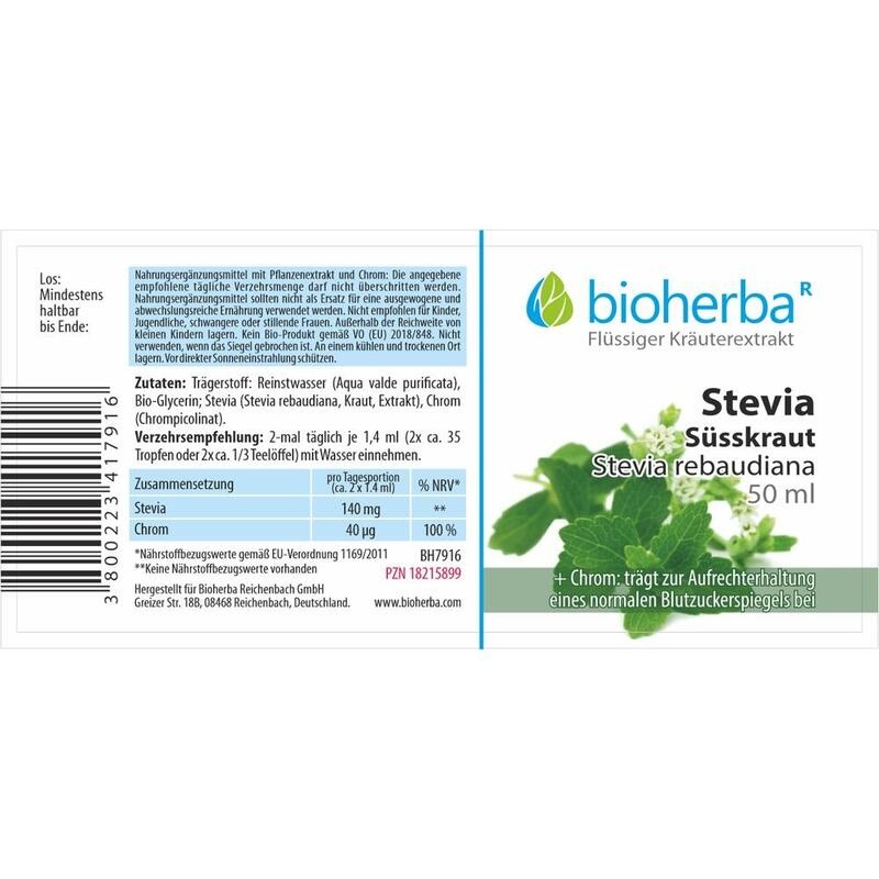 STEVIA SÜSSKRAUT Tinktur