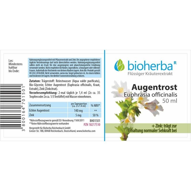AUGENTROST EUPHRASIA officinalis Tinktur