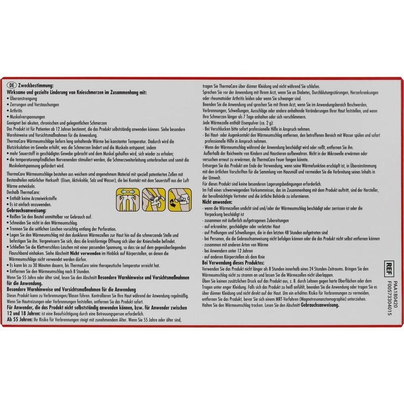 THERMACARE bei Knieschmerzen