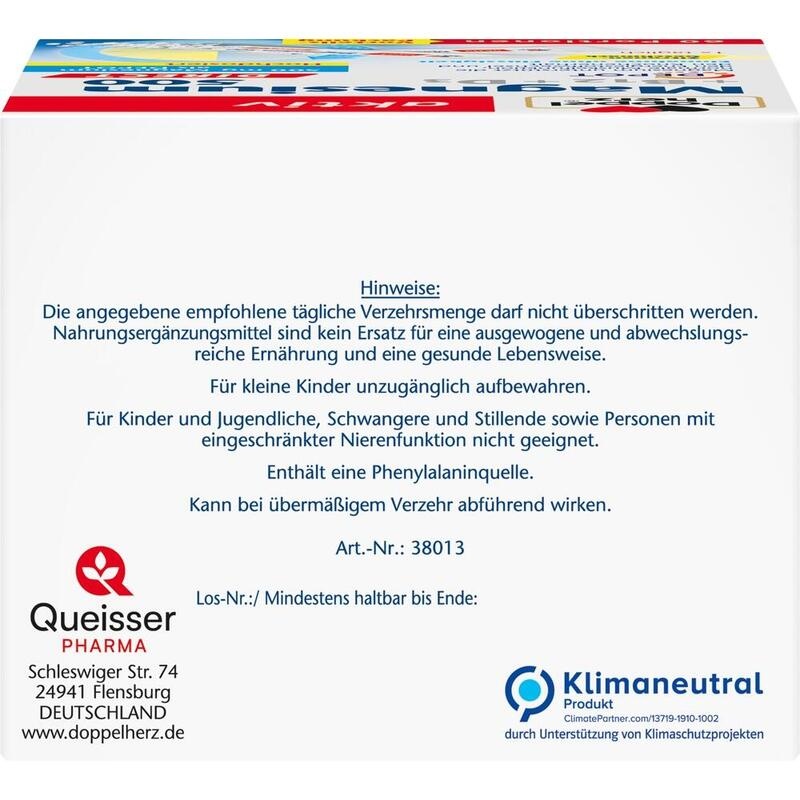DOPPELHERZ Magnesium 500+B12+D3 Depot DIRECT Pell.