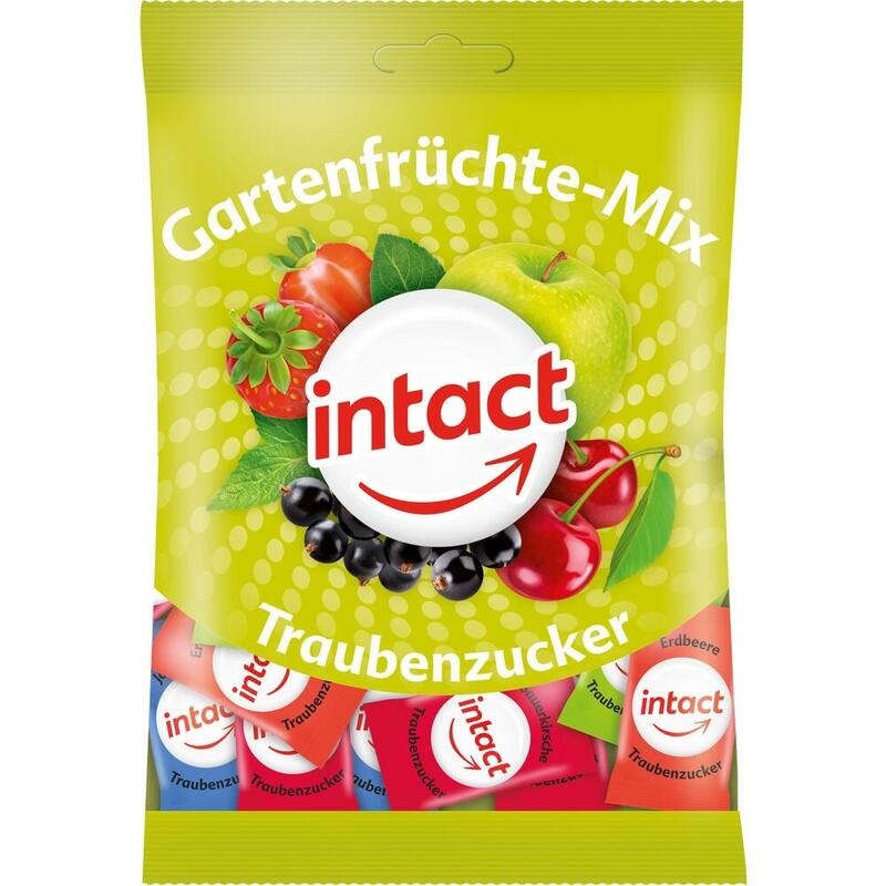 INTACT Traubenzucker Beutel Gartenfrüchte-Mix