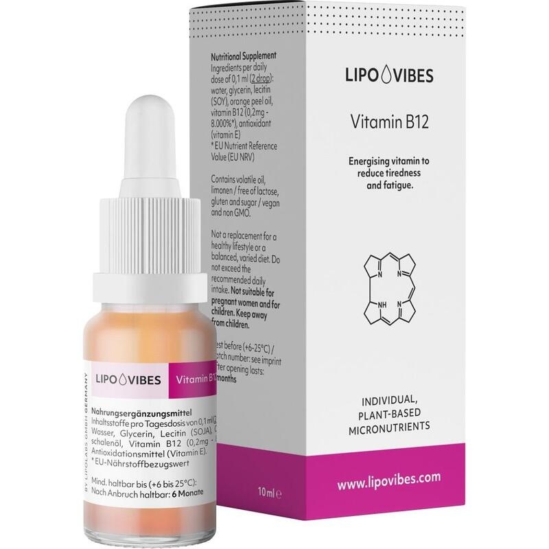LIPOVIBES Pure Vitamin B12 Tropfen zum Einnehmen