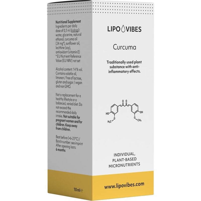 LIPOVIBES Pure Curcuma Tropfen zum Einnehmen