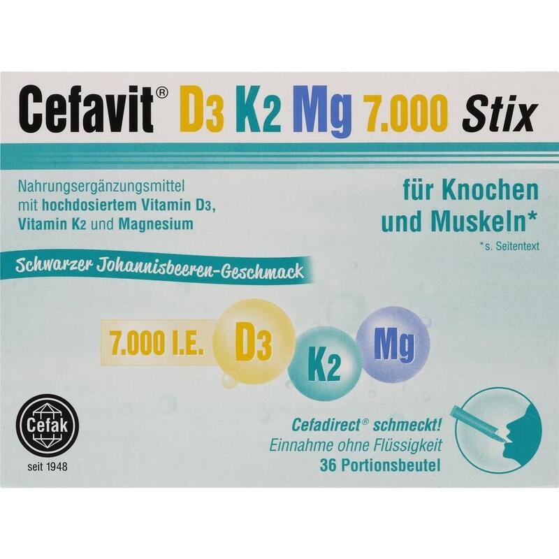 CEFAVIT D3 K2 Mg 7.000 I.E. Stix Granulat