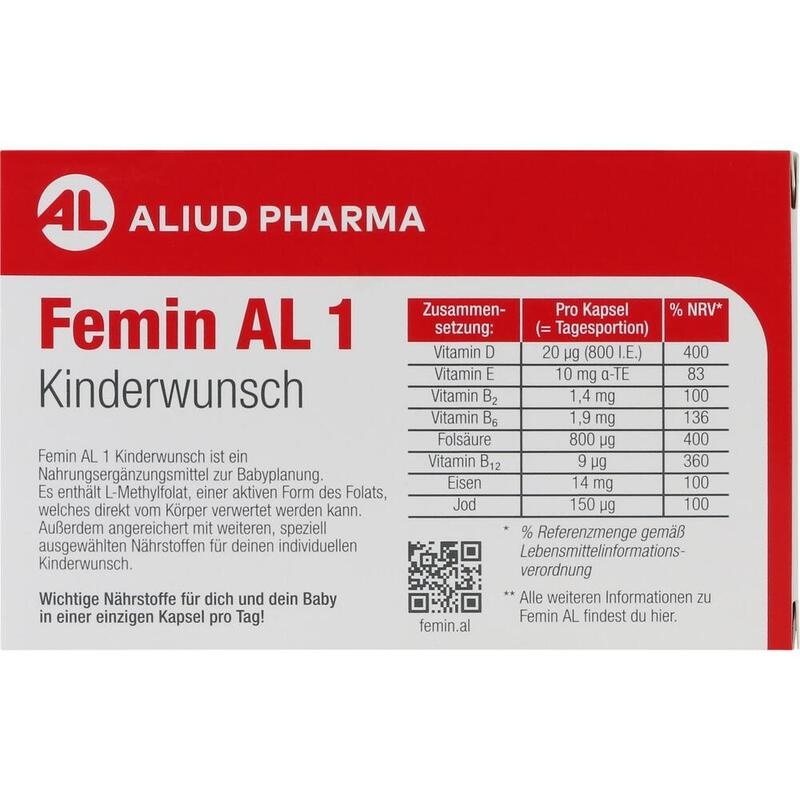 FEMIN AL 1 Kinderwunsch Hartkapseln