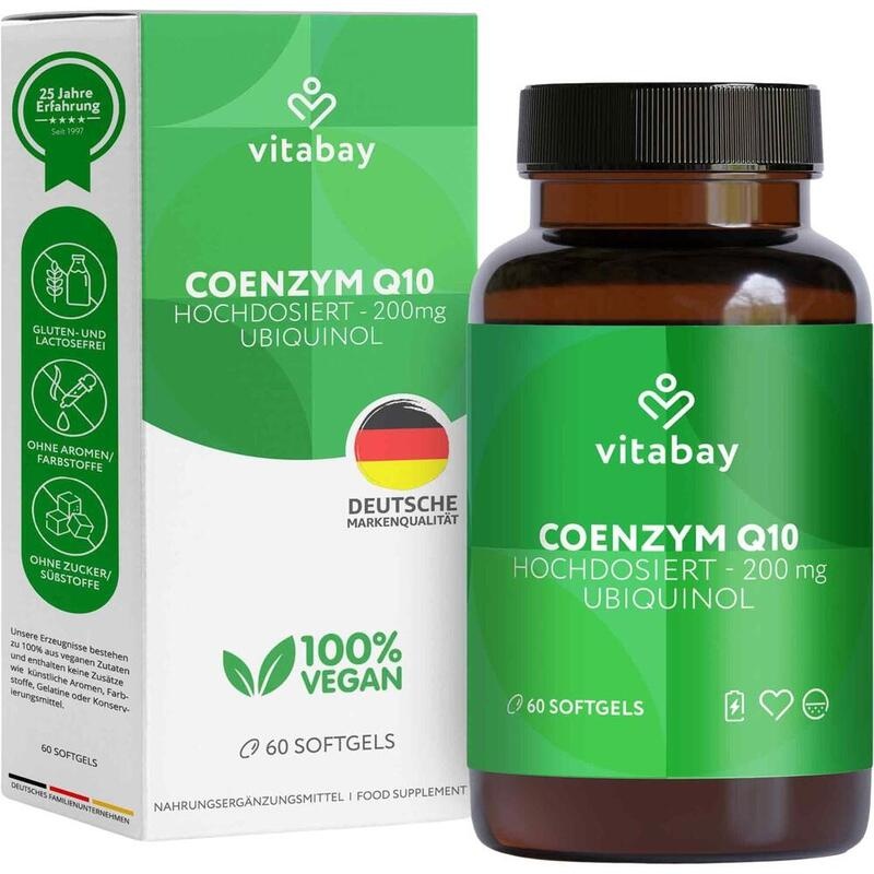 COENZYM Q10 UBIQUINOL 200 mg hochdosiert Weichkps.