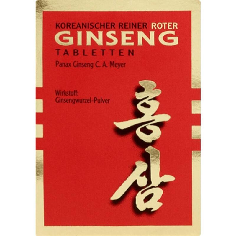 KOREANISCHER Reiner Roter Ginseng 300 mg Tabletten