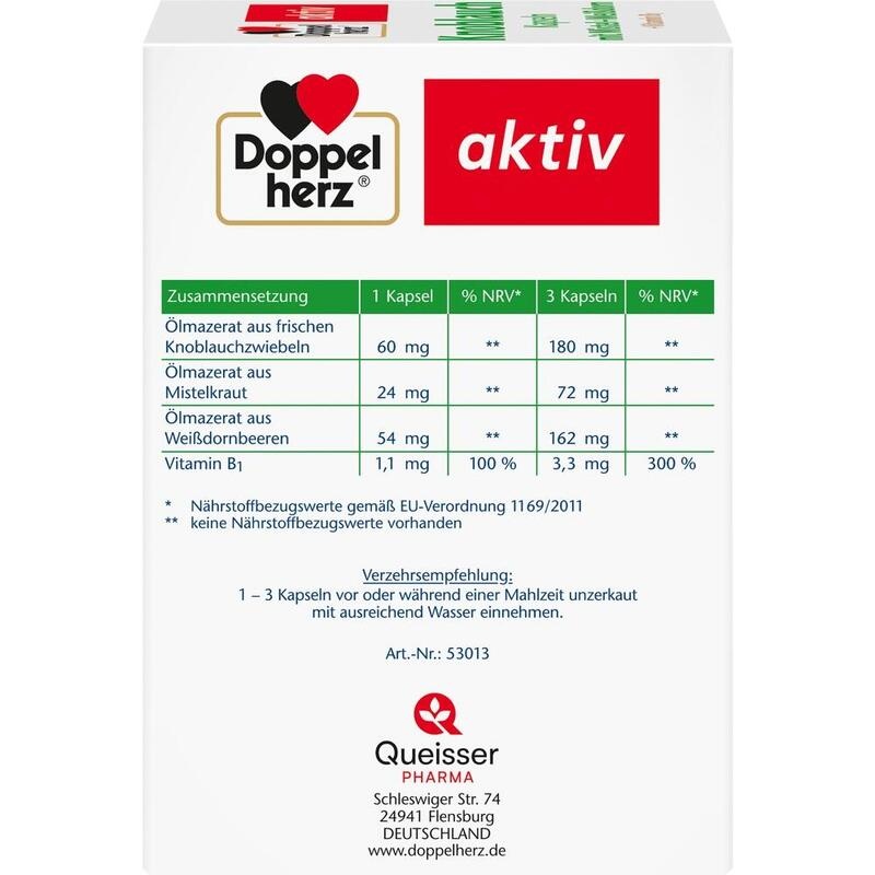 DOPPELHERZ Knobl.Kap.m.Mistel+Weißdorn+Vitamin B1