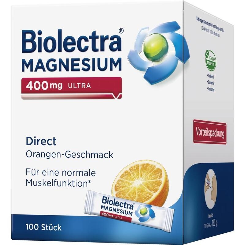 BIOLECTRA Magnesium 400 mg ultra Direct Orange
