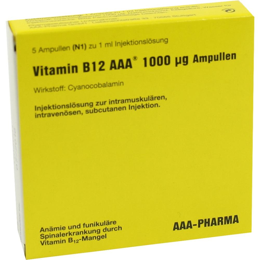 VITAMIN B12 AAA 1000 µg Ampullen Injektionslsg.