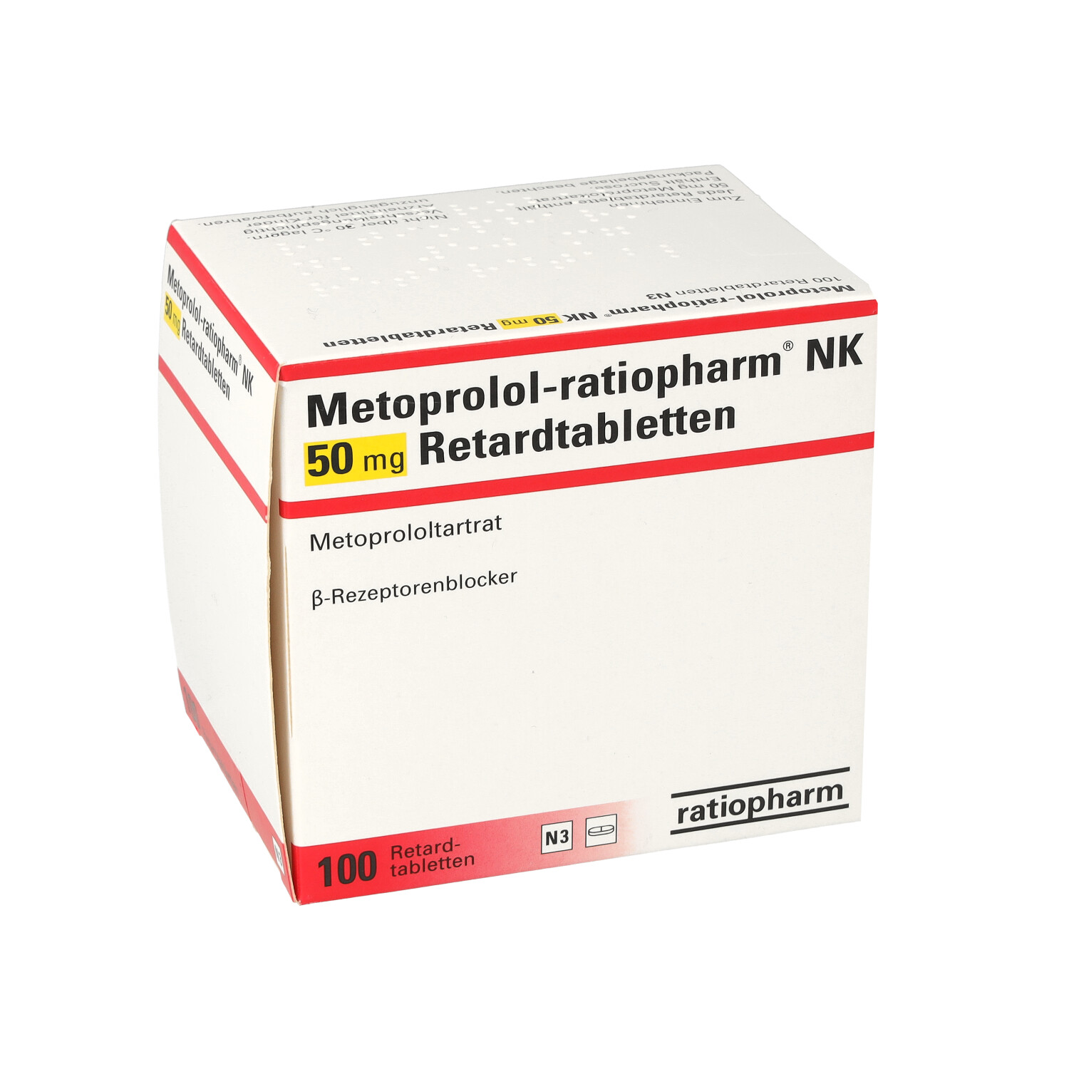 METOPROLOL-ratiopharm NK 50 mg Retardtabletten