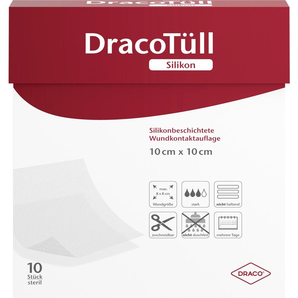 DRACOTÜLL Sil.10x10 cm silikonbes.Wundkont.Aufl.