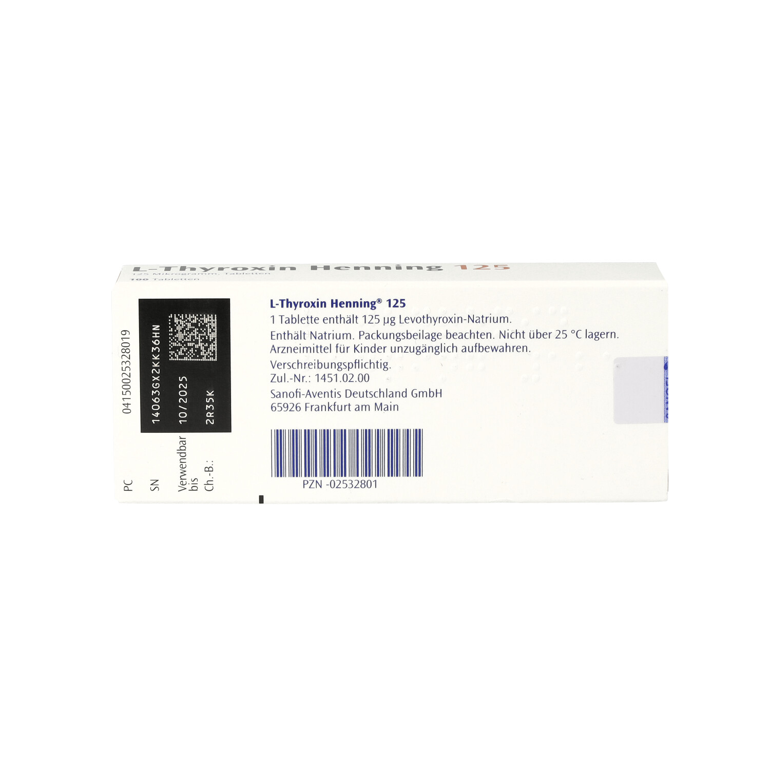 L-THYROXIN 125 Henning Tabletten