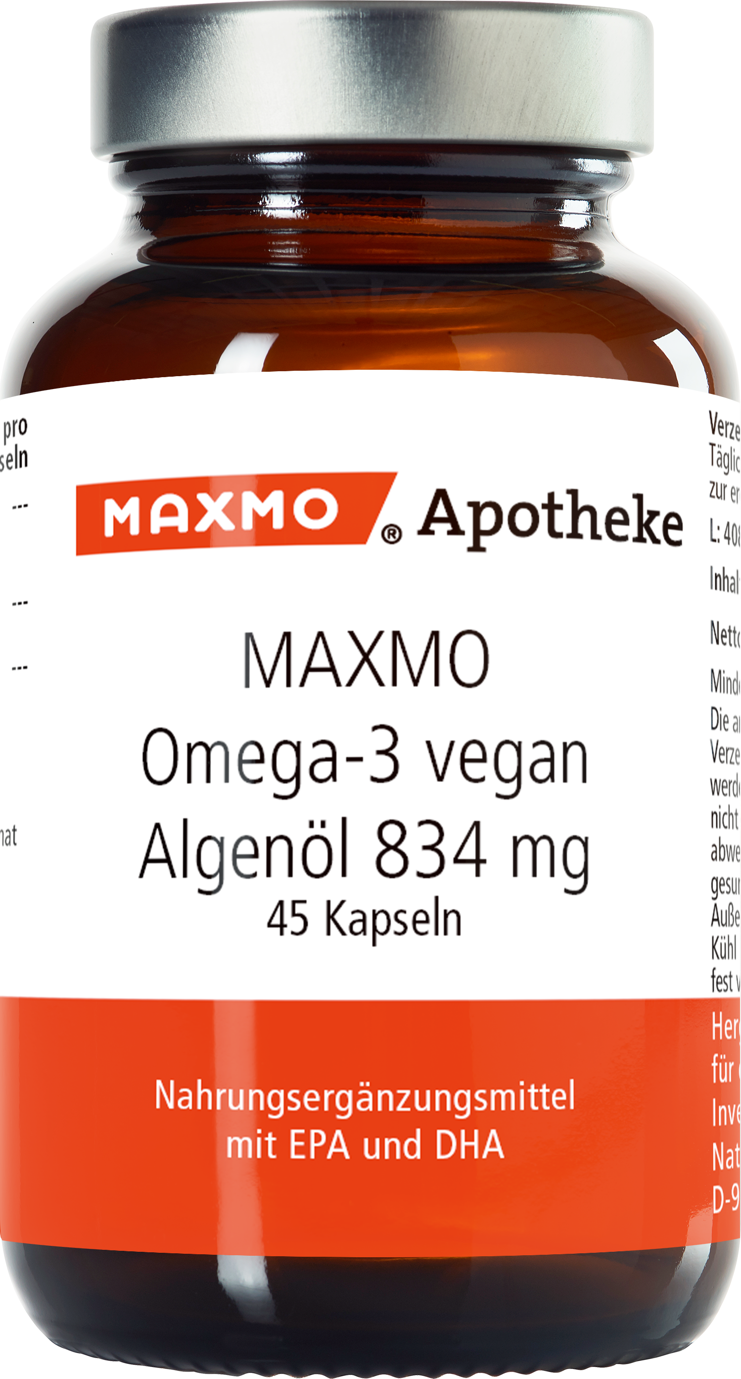 MAXMO Omega-3 vegan 834 mg Kapseln