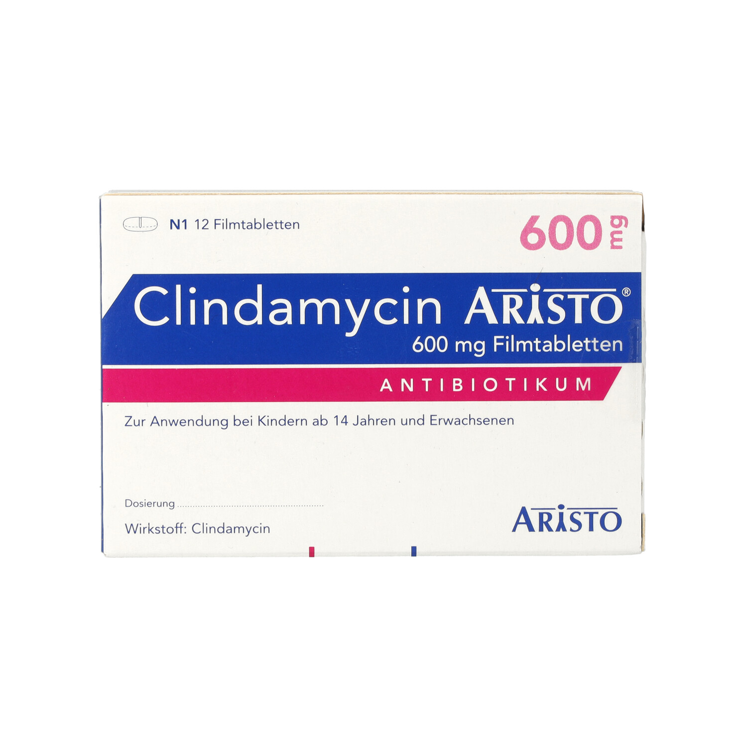 CLINDAMYCIN Aristo 600 mg Filmtabletten