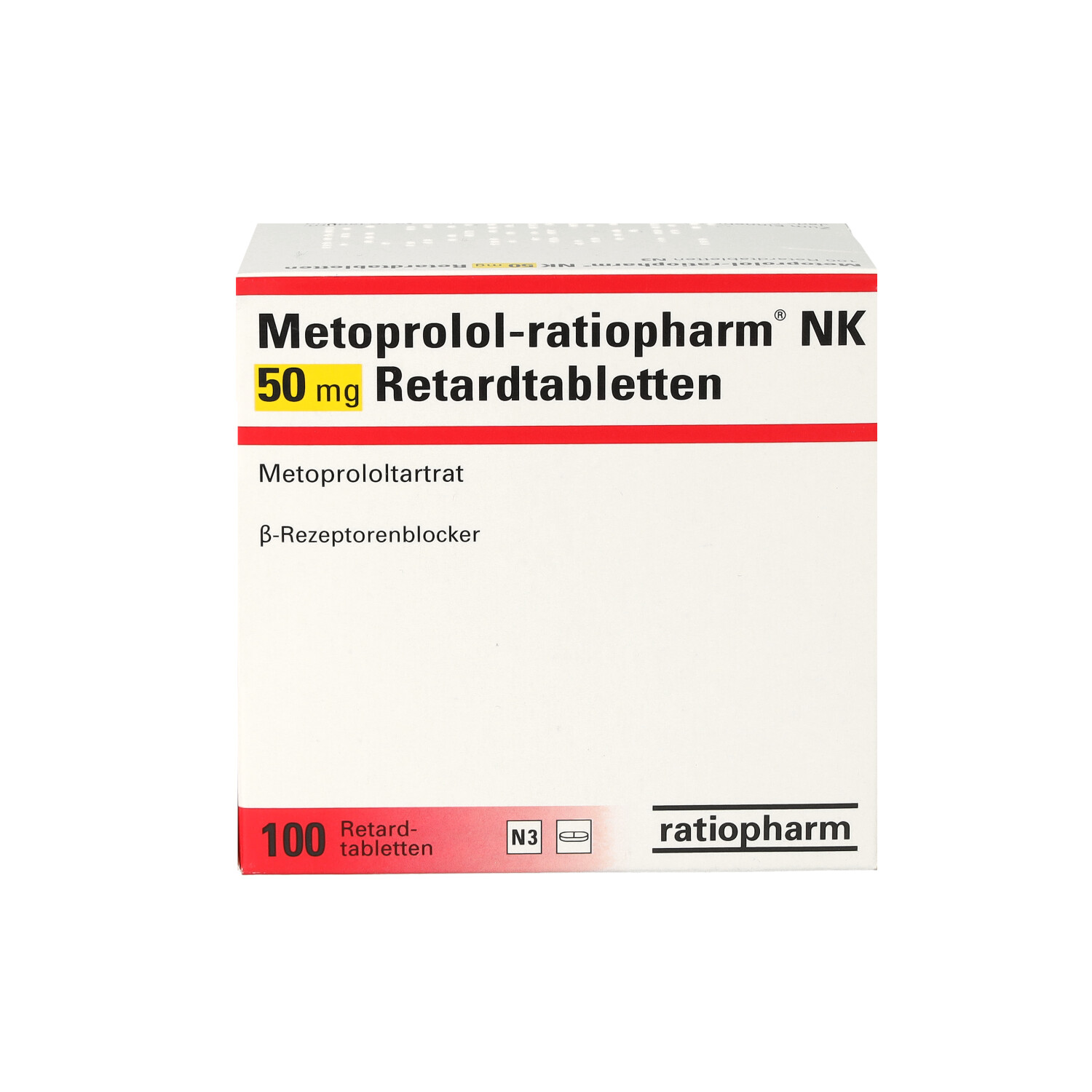 METOPROLOL-ratiopharm NK 50 mg Retardtabletten