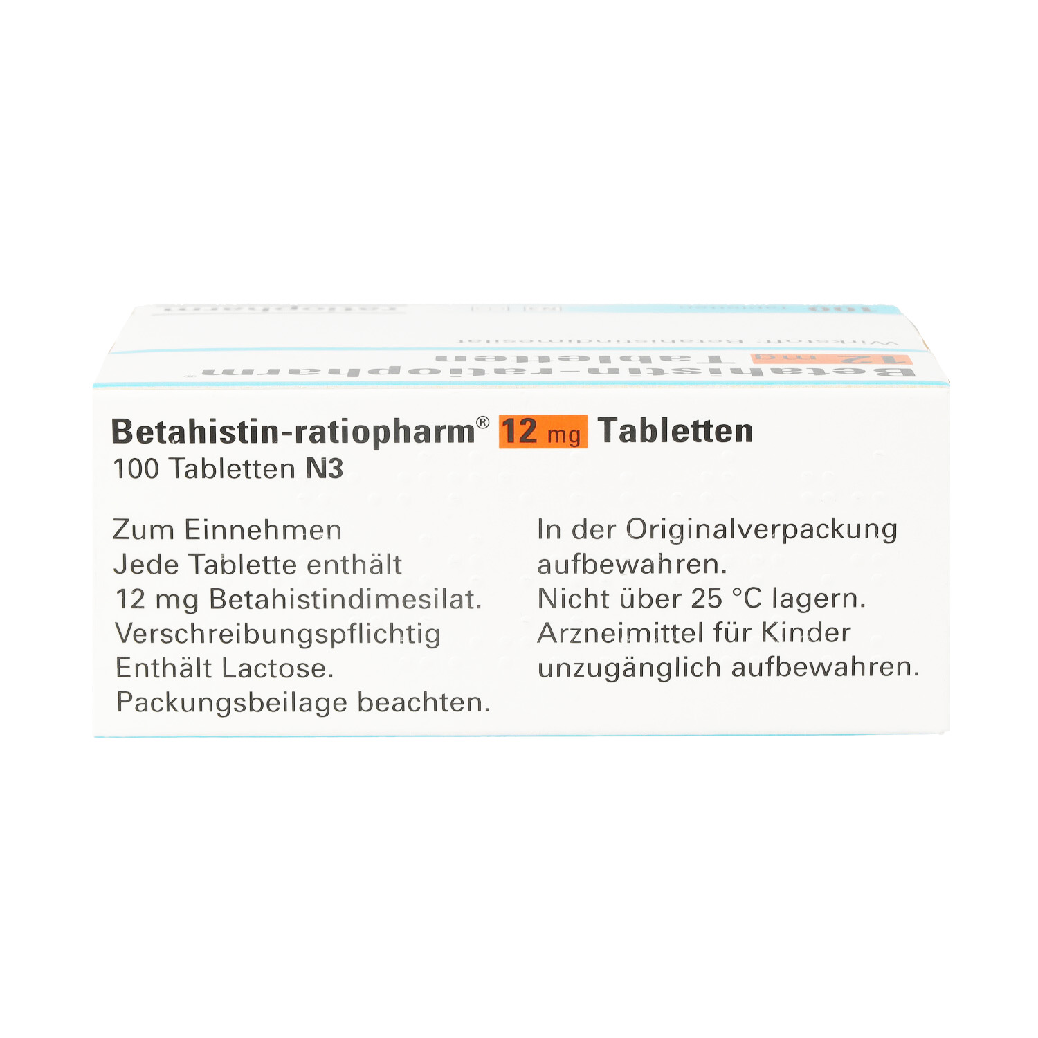 BETAHISTIN-ratiopharm 12 mg Tabletten